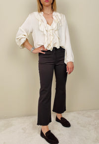 Jeans trombetta marrone