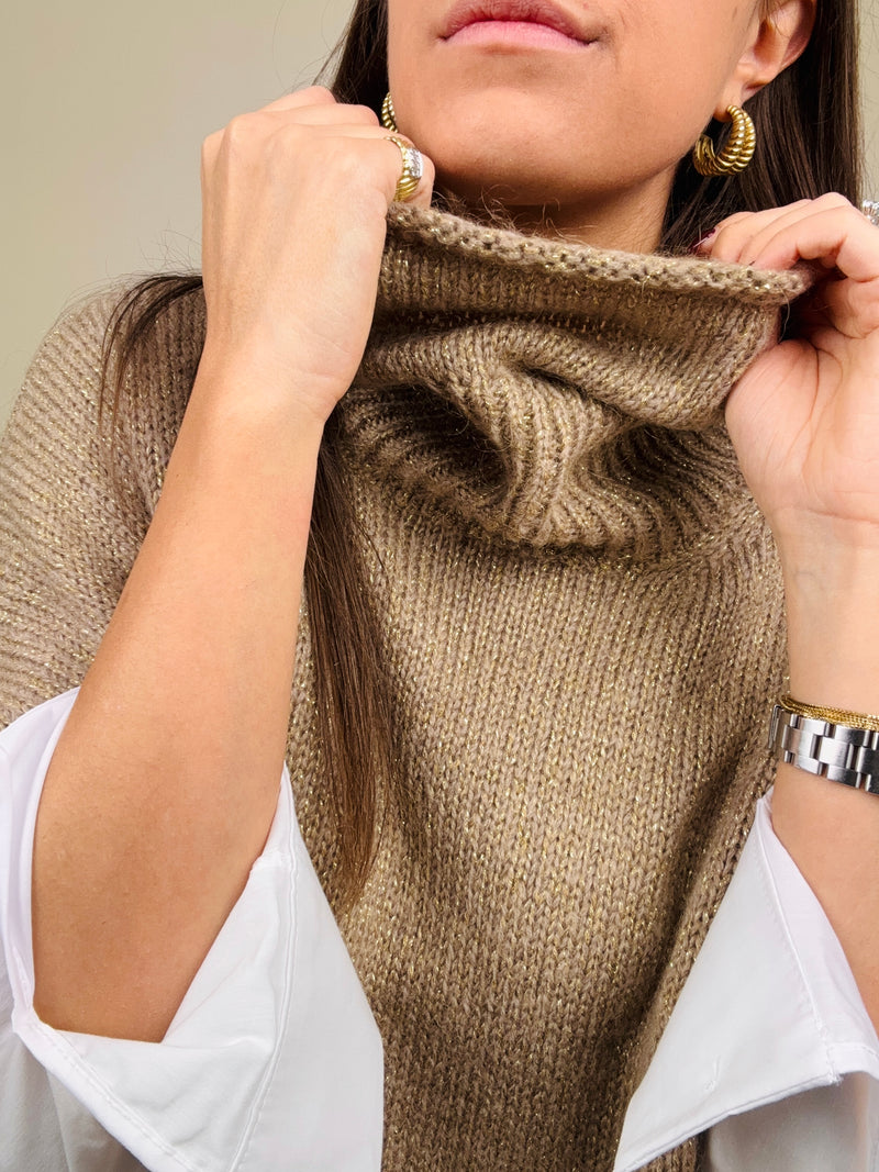 Gilettone con filo in lurex