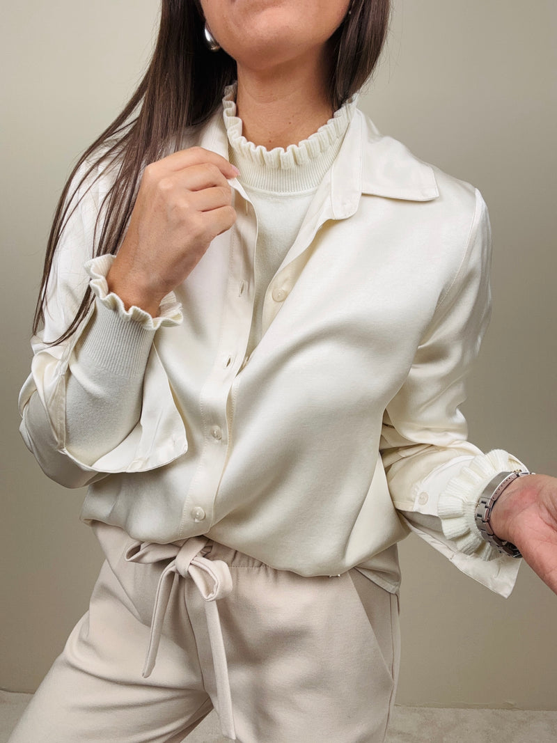 Camicia in viscosa con colletto