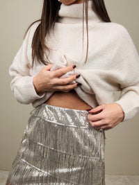 Gonna frange e paillettes