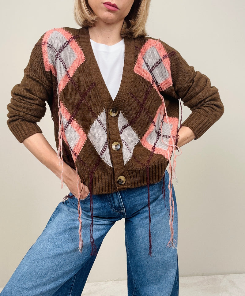 Cardigan con rombi