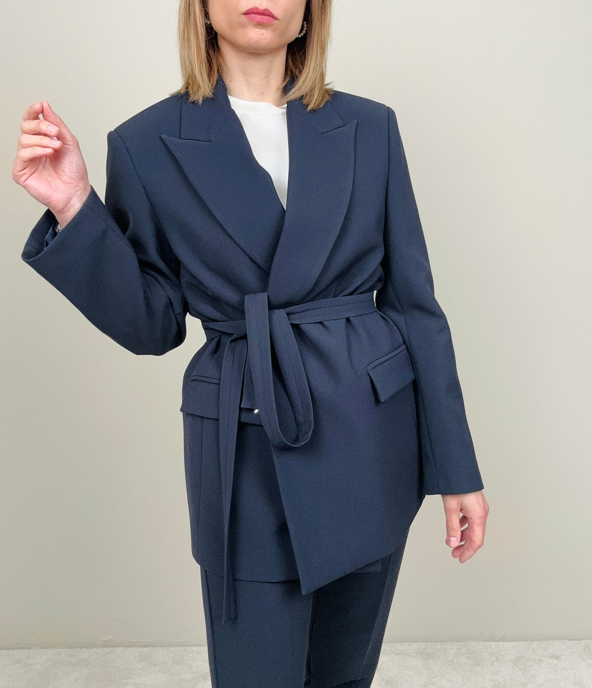 Giacca over completo blu