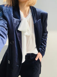 Blazer velluto blu SoAllure