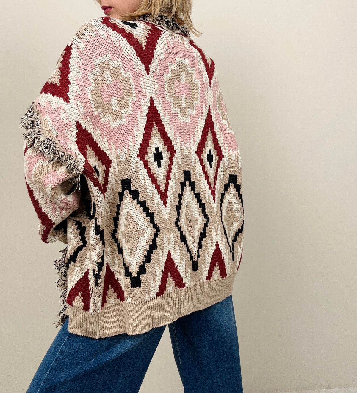 Cardigan rombi all over (più colori)
