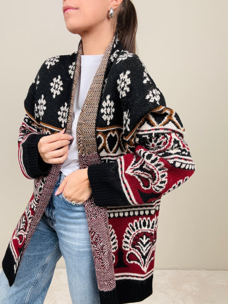 Cardigan fantasia nera