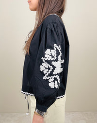 Camicia laccetti nera
