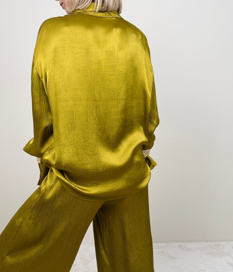 Camicia olio con colletto