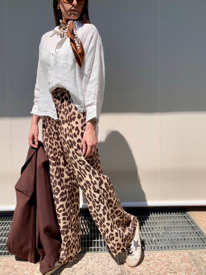 Pantalone leggero animalier