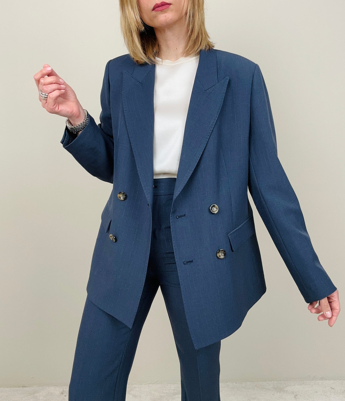 Giacca sartoriale blu navy