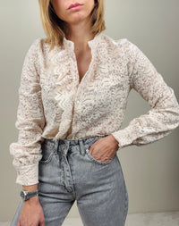 Camicia in pizzo burro