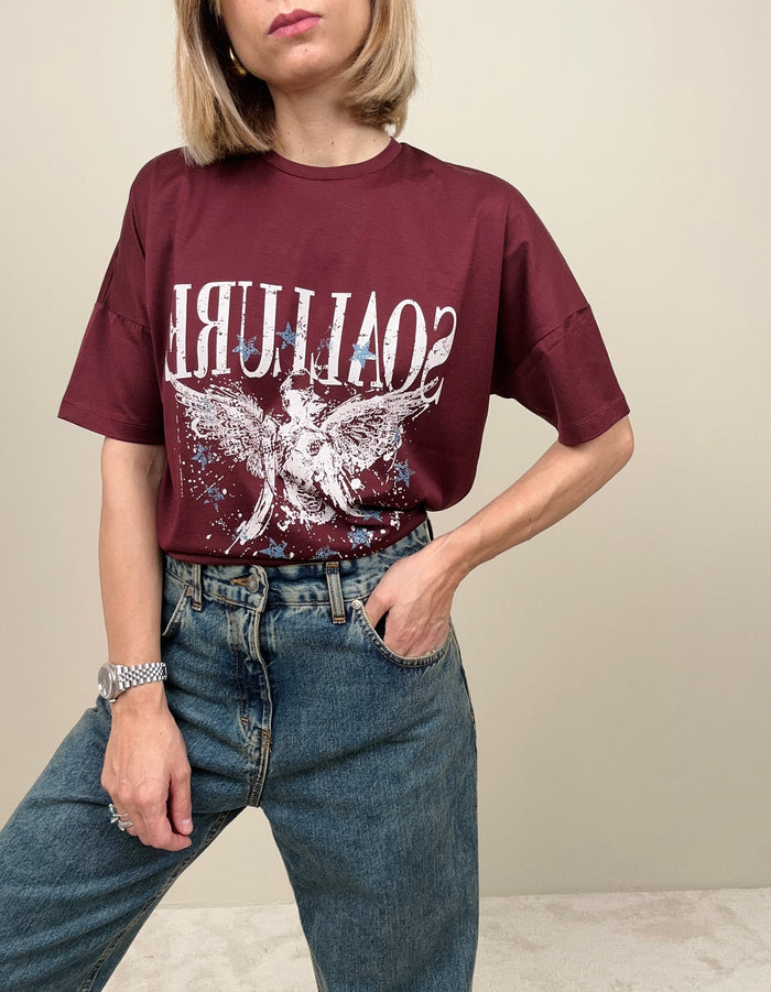 T-shirt bordeaux Soallure