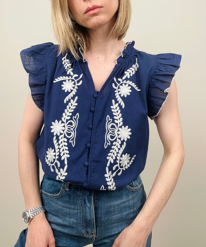 Camicia ricamata (più colori)