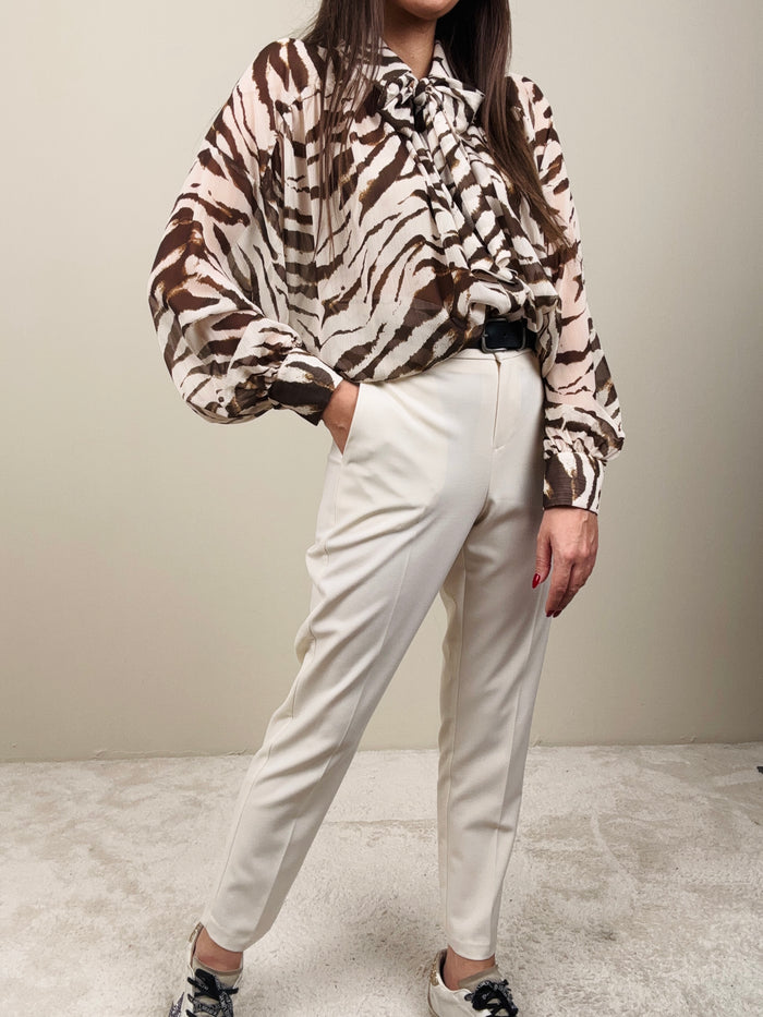Pantalone burro con cintura