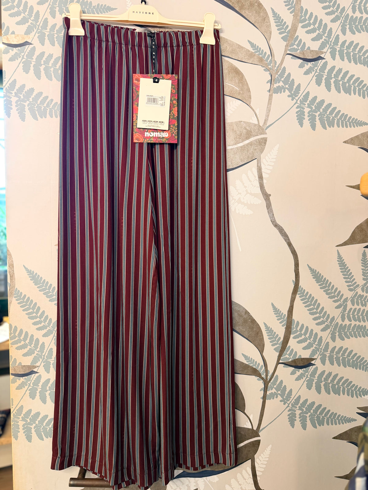 Pantalone Nomad a righe bordeaux