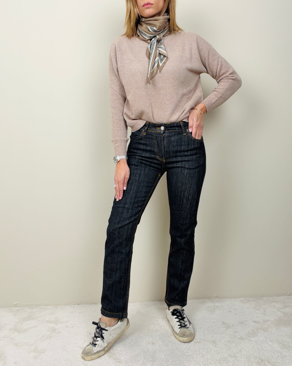Jeans dritto nero lavagna