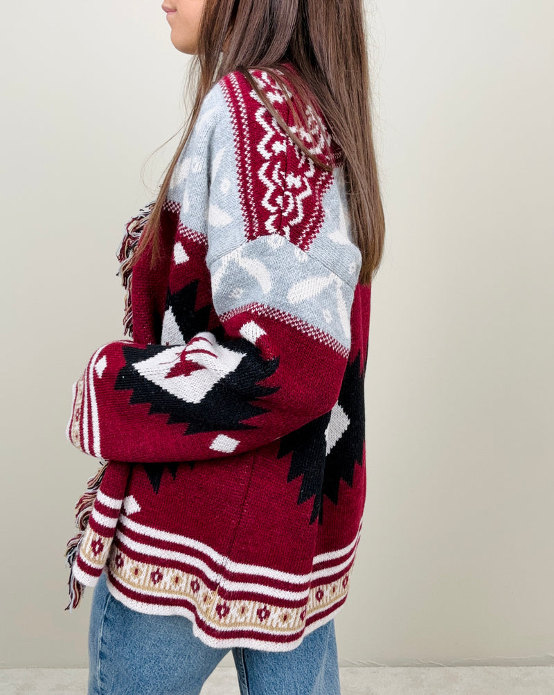 Cardigan fantasia etnica (più colori)