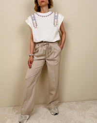Pantalone ghiaccio con elastico in vita