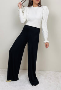 Pantalone nero in maglina