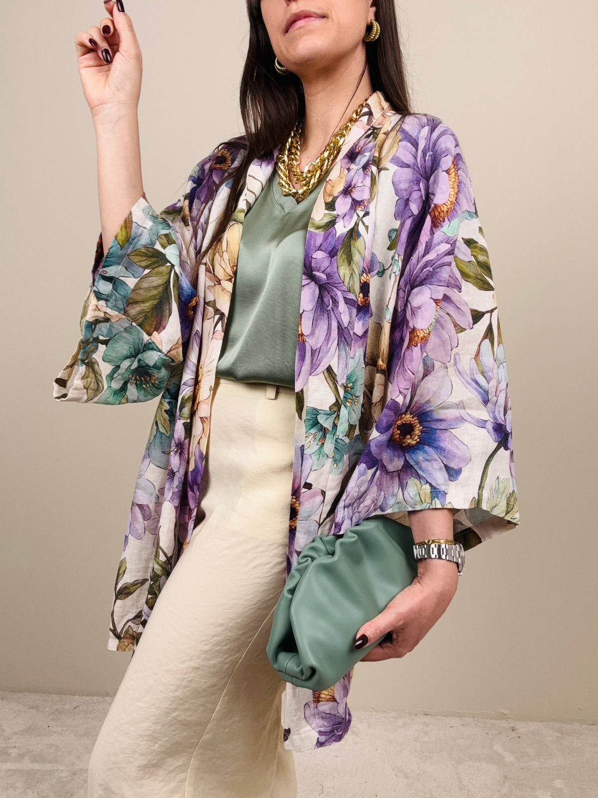 Kimono Flora lilla