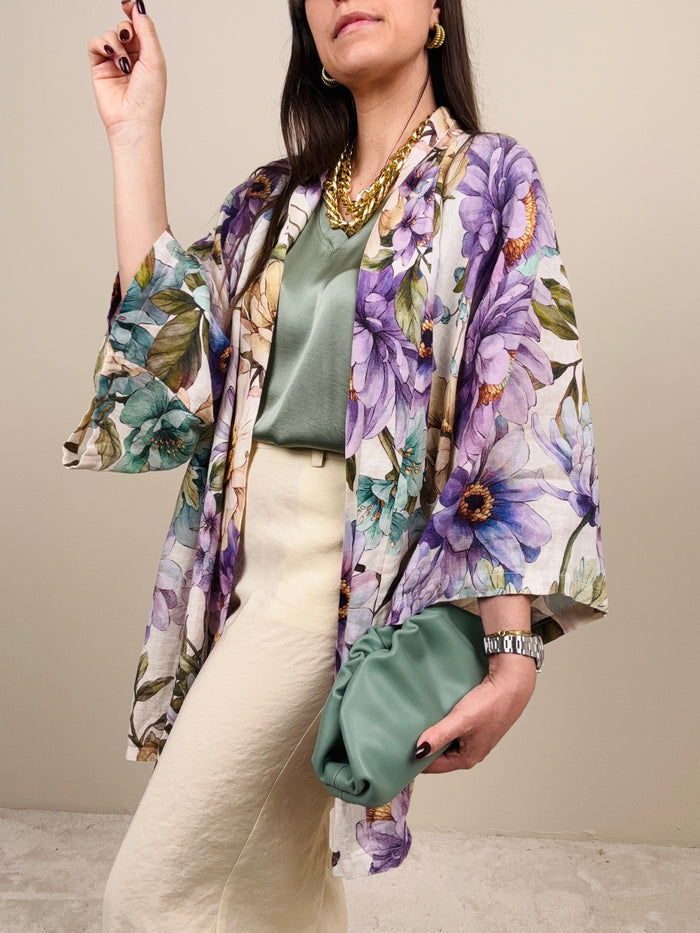 Kimono Flora lilla