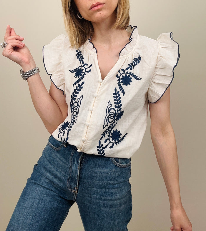 Camicia ricamata (più colori)