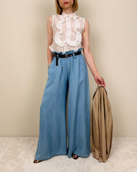 Jeans leggero scivolato con elastico in vita