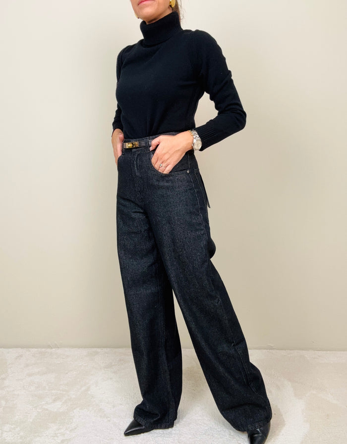 Dolcevita nero in lana merino