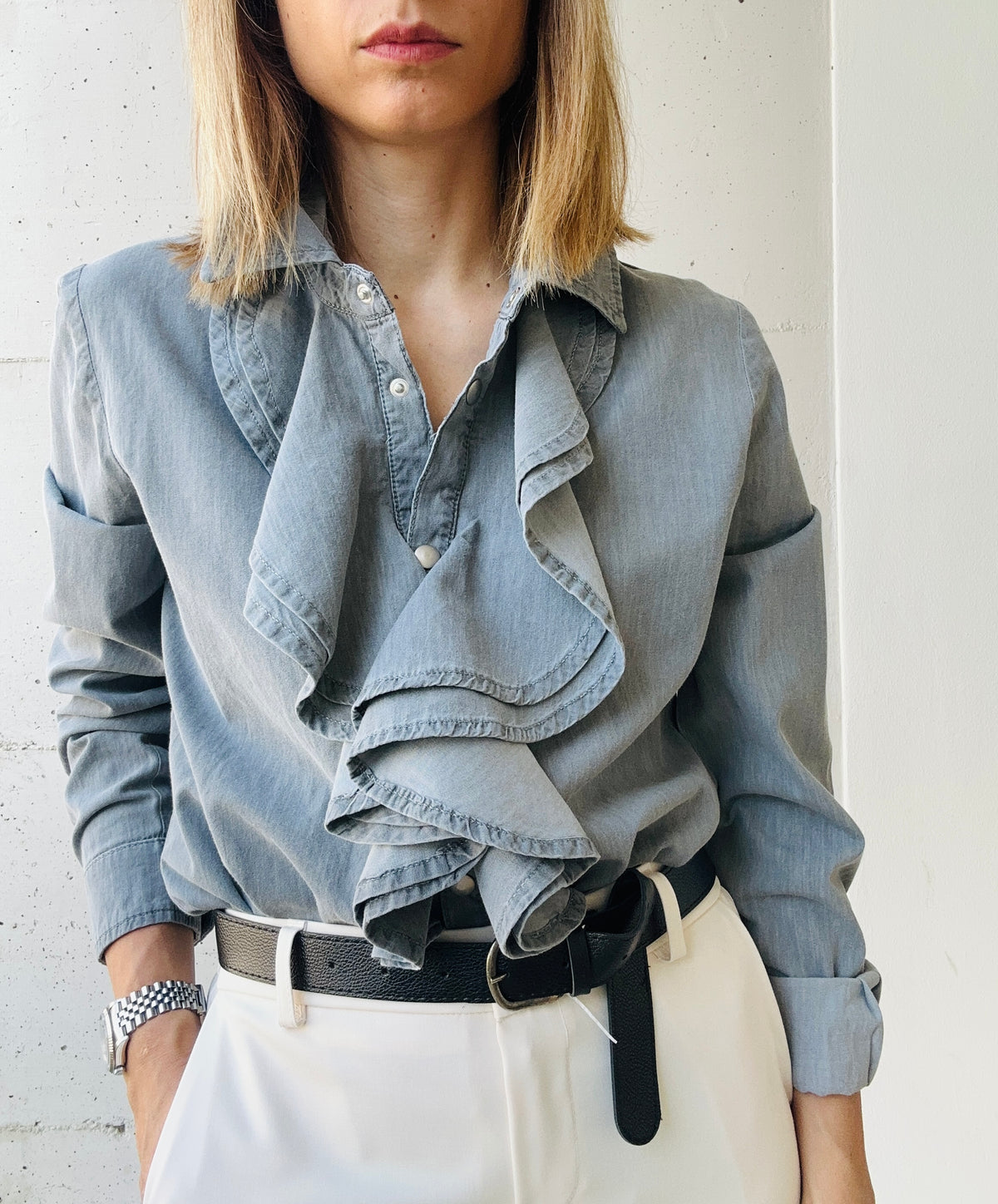 Camicia in jeans con dettaglio