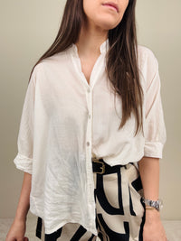 Camicia in mussola burro