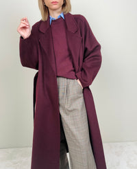 Cappotto bordeaux 100% lana