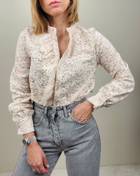 Camicia in pizzo burro