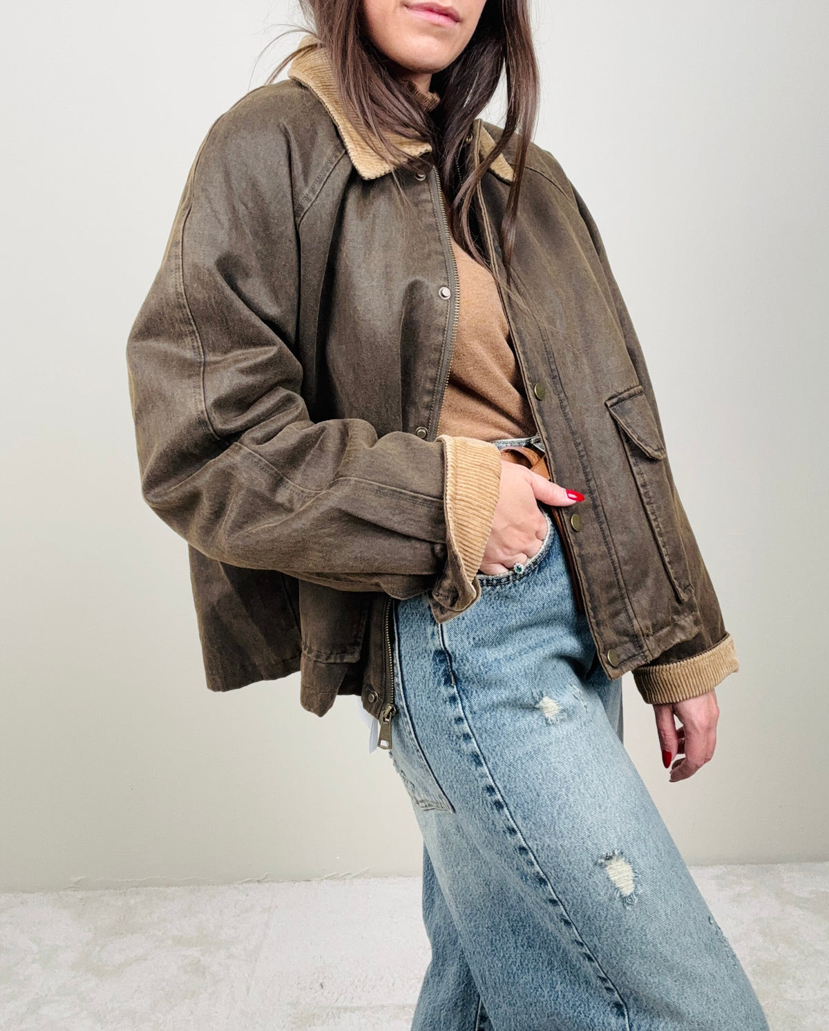 Giubbino Barbour effetto invecchiato
