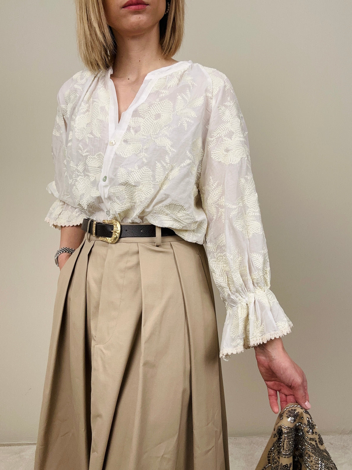 Camicia con ricami