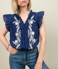 Camicia ricamata (più colori)