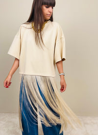Maglia con maxi frange