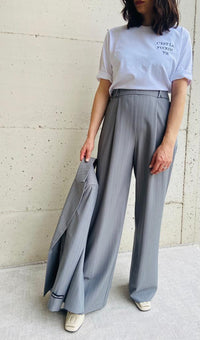 Pantalone gessato grey - GIULIA F.