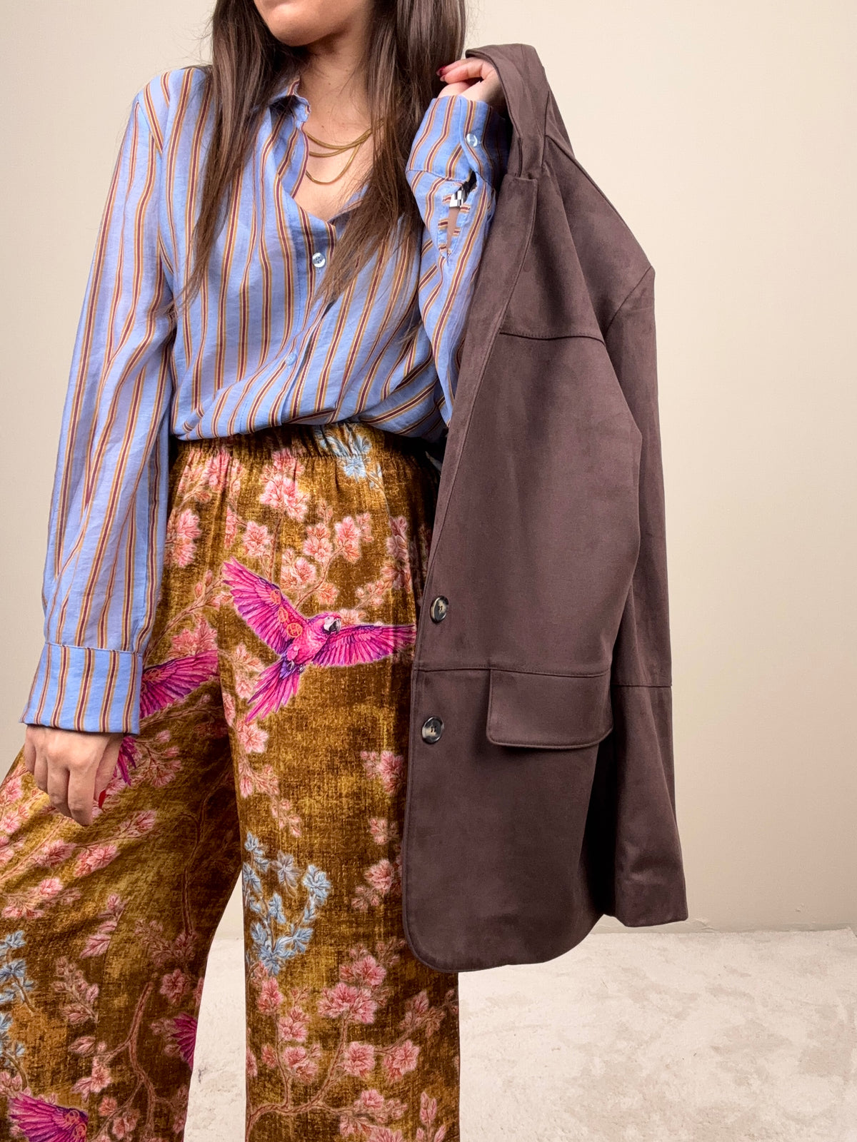 Camicia Nomad riga azzurra