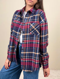 Camicia check blu/bordeaux