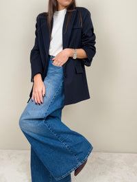 Blazer blu navy gessato