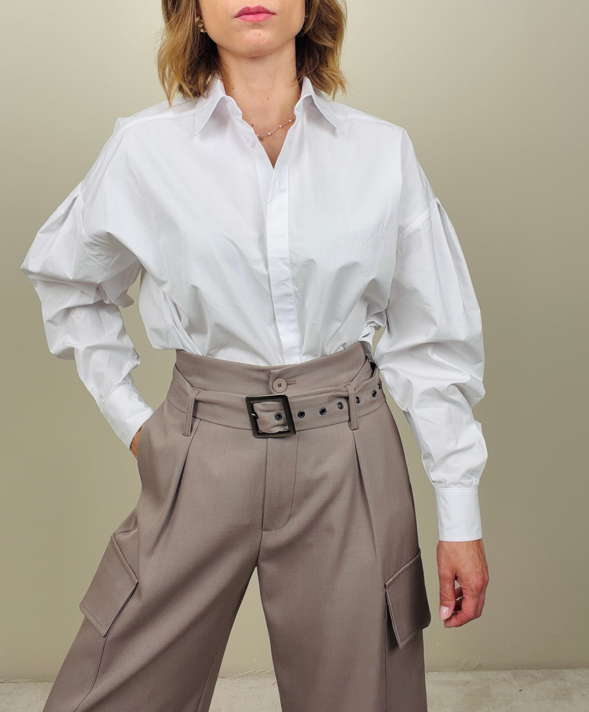 Camicia bianca con manica a baloon
