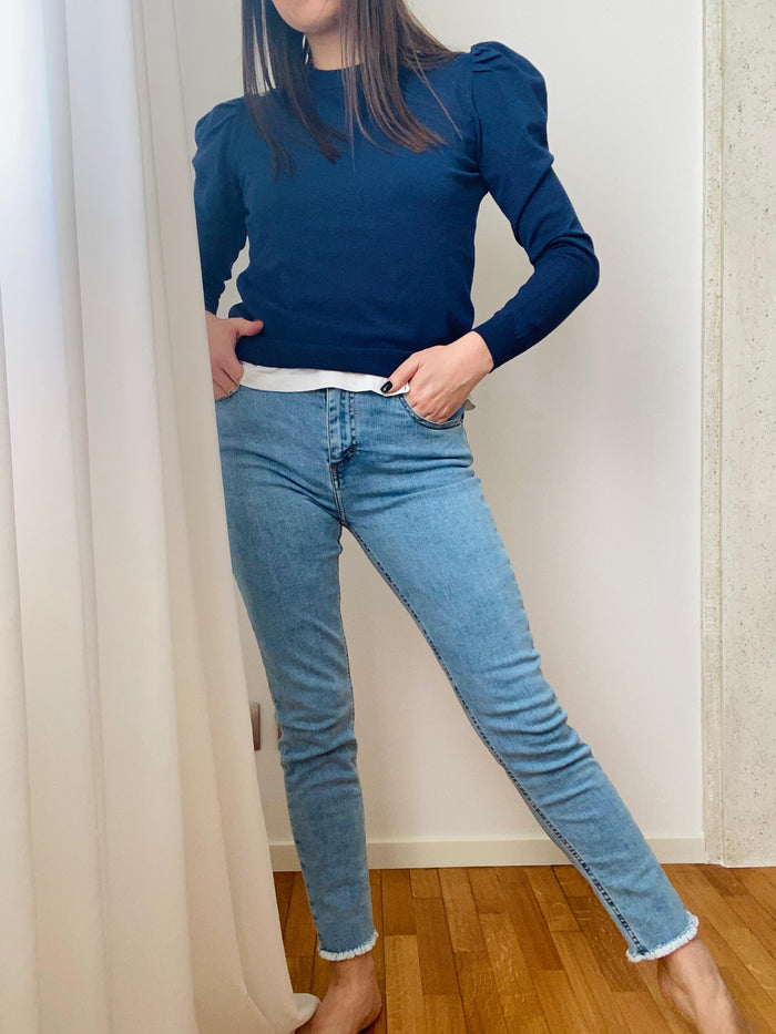 Jeans skinny sfrangiato