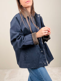 Giubbino blu stile Barbour