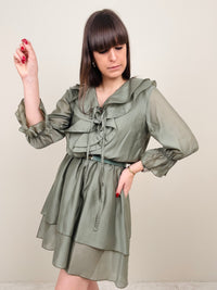 Abito ruches verde
