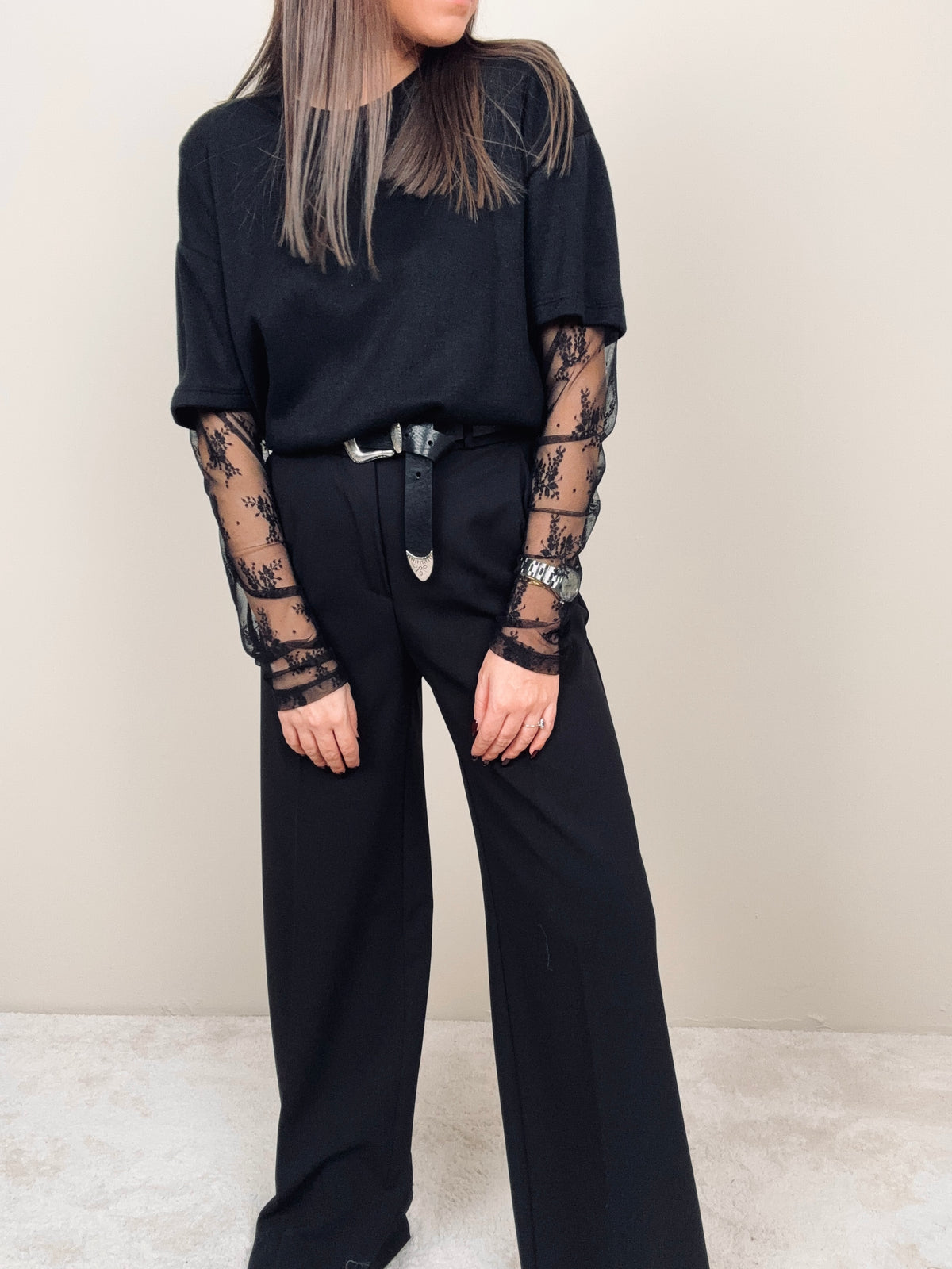 Pantalone palazzo nero