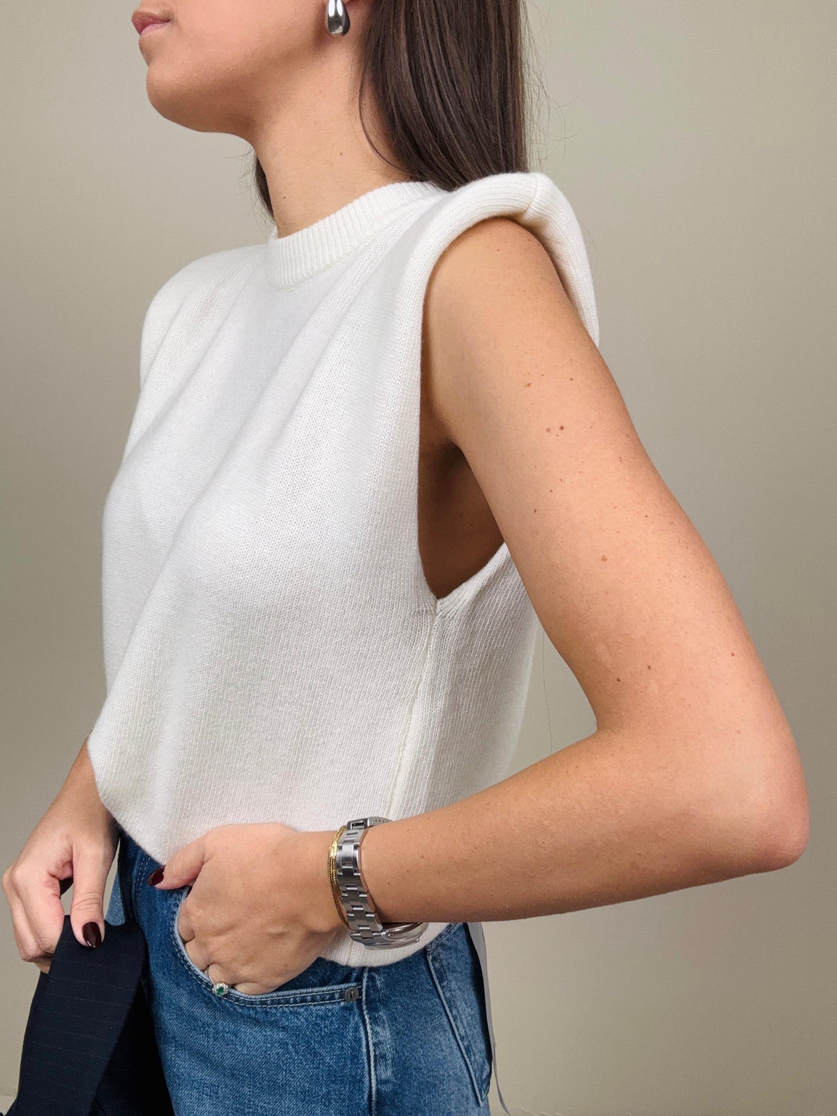 Gilet misto lana