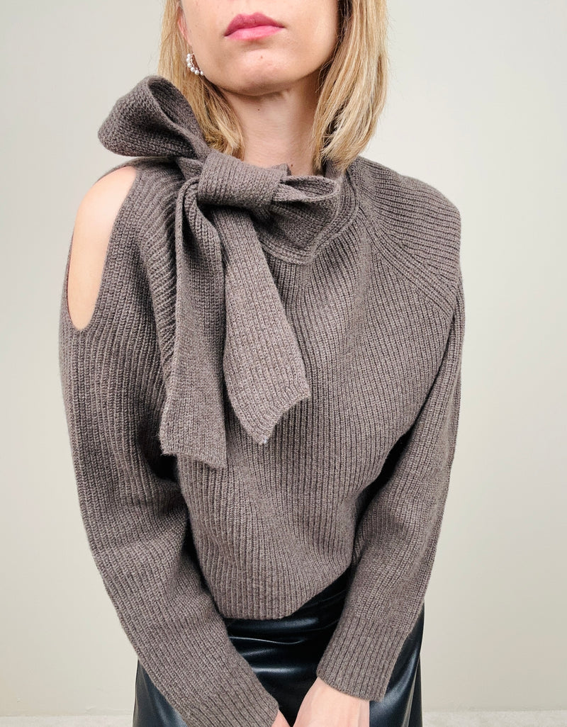 Maglione con fiocco 100%lana