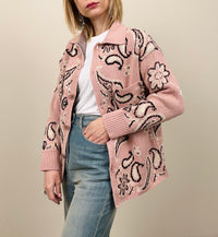 Cardigan bandana con colletto