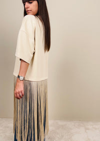 Maglia con maxi frange