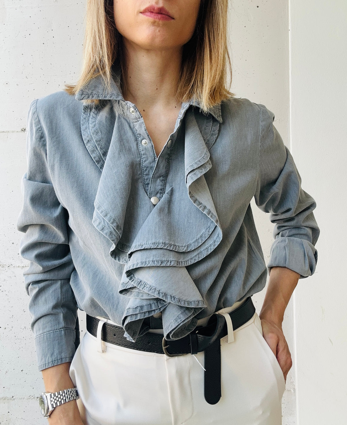 Camicia in jeans con dettaglio