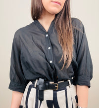 Camicia in mussola nera
